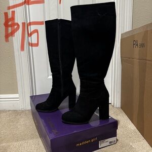 Madden Girl Elegant Black Heeled Boots